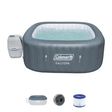 Bestway Coleman Hawaii AirJet Inflatable Hot Tub with EnergySense Cover Grey + 6 Spa Seats + 3 Pillows