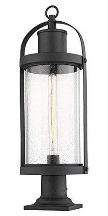 Z-Lite 569PHB-533PM-BK 1 Light Outdoor Pier Mounted Fixture, Black