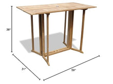 Windsor's Premium Grade A Teak Bimini 59 x 31 in. Rectangular Dropleaf Counter Table,Use with 1 Leaf Up or 2, Makes 2 Different Tables,World's Best Outdoor Furniture,Teak Lasts A Lifetime. Assembled