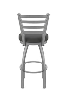 OD410 Jackie Stainless Steel 36" Swivel Outdoor Bar Stool with Breeze Graphite Seat
