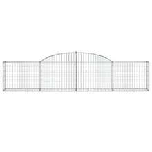 Arched Gabion Baskets 3 pcs 118.1"x11.8"x23.6"/31.5" Galvanized Iron White Black Other