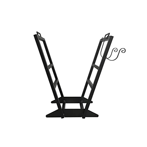 DJVHSRI Iron Wood Storage Rack Firewood Rack Firewood Support Rack Wood Stacking Rack Shelf Bracket,