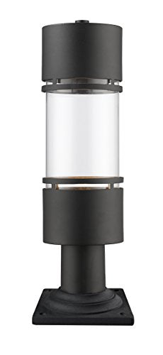 Z-Lite Outdoor LED Post Mount Light 553PHB-533PM-BK-LED