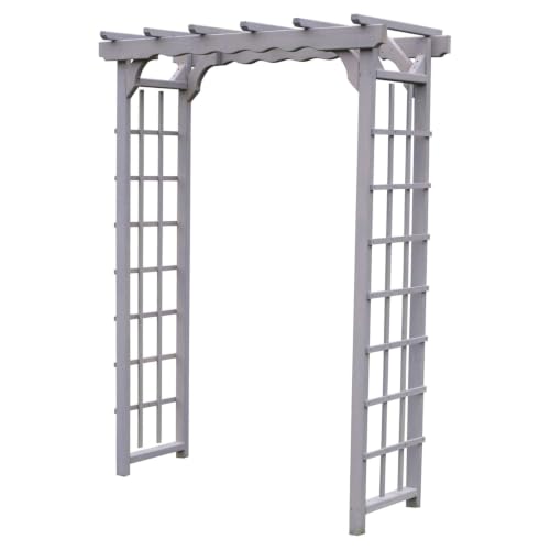 Keystone Amish Co. Dover Pressure Treated Pine Arbor, 4-Foot, Grey Stain