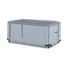 Covers & All Rectangular/Oval Outdoor Table Cover 18 Oz Waterproof - Rectangle Table Cover with 100% Weather Resistant - with Air Pocket and Drawstrap for Snug Fit (108" W x 50" D x 24" H, Grey)