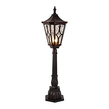- External Yard Lamps Glass Shade E27 Lawn Lights V-intage House Porch Outdoor Path Lights Waterproof Floor Mount Light Fixture Compatible with Garden Landscape Patio Driveway ,chandelier lighting