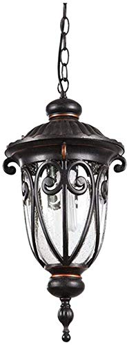 Man dream Ceiling Pendant Light, Traditional Style Black Outdoor Pendant Lights Screw IP55 Weatherproof Lighting Fixture Outdoor Garden Porch Post Driveway Patio Lamp for Outdoor or Indoor Use