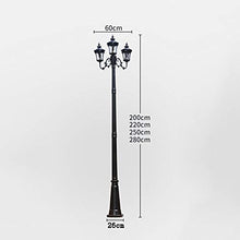 Lights Outdoor 3-Way Victorian Outdoor Garden Patio Path Lighting Post Lamp Lights Villa High Pole Landscape Community Street Light Waterproof Floor Lamp Column Lamp Lantern Lawn Pole Lantern E27 Stad