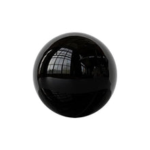 YDJIANCAI 1 Pcs Gazing Ball, Stainless Steel Garden Mirror Globe, Polished Ornament Sphere, Hollow Floating Reflective Hemisphere, Home Outdoor Pond, Black(Size:18.89 in/48 cm)