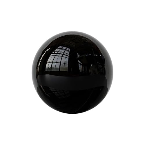 YDJIANCAI 1 Pcs Gazing Ball, Stainless Steel Garden Mirror Globe, Polished Ornament Sphere, Hollow Floating Reflective Hemisphere, Home Outdoor Pond, Black(Size:22.44 in/57 cm)