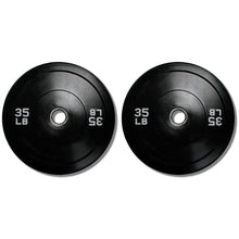 Ader Solid Black Rubber Bumper Olympic Plates Set 370LB Set