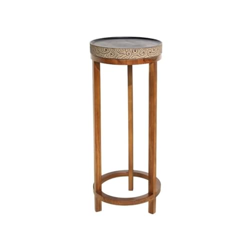 LUYOUBOZHU Vase Stand Indoor Wood Flower Rack New Chinese Style Round Potted Plant Display Stand(Small)