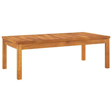 KUPTYERFG Outdoor Lounge Bench with Right Armrest, Solid Acacia Wood Patio Sectional Sofa Piece with Cream Cushions, Modular Garden Seating, 39.4 x 19.7 x 13 Inches