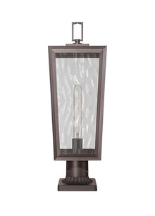 Innovations Madison 8" 1-Light Bronze Coastal Outdoor Lantern Post Light with Water Glass