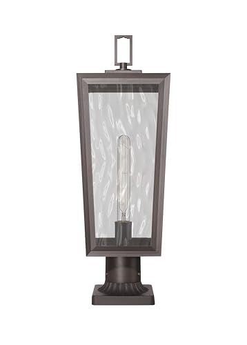 Innovations Madison 8" 1-Light Bronze Coastal Outdoor Lantern Post Light with Water Glass