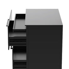 cozze® Elements Outdoor Kitchen 110 Drawer Module with 15mm HPL Worktop, Modular Outdoor Kitchen Cabinet, Galvanized Powder-Coated Steel, Adjustable Feet, Matt Black, 90 x 110 x 60 cm