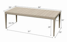 TeakFurnitureOutlet TeakStation Grade-A Teak Wood Dining 84" Amilo Rectangle Weathered Teak Table #9531