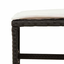Todiikf 15 Piece Patio Dining Set, Black PE Rattan Outdoor Wicker Dining Table and Chairs with Cushions, Space Saving Cube Design Garden Furniture for Backyard and Patio