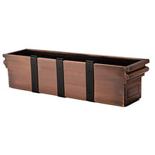 H Potter Window Box Planter with Brackets - 48" Copper Finish