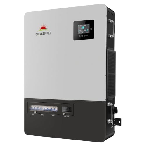 SUNGOLDPOWER 18kW 48V Three Phase Solar Inverter, 208V AC All-in-One Off Grid Inverter with Dual MPPT, 28.8kW PV Input, 360A Battery Charger, COMM for Commercial Energy Systems (PowerCore 18K-48)