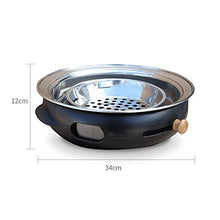 Charcoal Grill Cast Iron Desk Tabletop Barbecue Stove BBQ Tool For Outdoor Garden Camping Picnic Portable Charcoal BBQ Grill Outdoor Cooking Picnic Barbecue (Color : Black Size : 34x34x12cm)