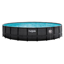 Funsicle Oasis Designer Above Ground Swimming Pool Chevron Rattan