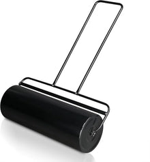 Lawn Roller Water Filled, 36" Iron Yard Rollers, Outdoor Roller for Yard, U-Shaped Handle, Lawn Tractor Attachments, Easy to Maintain, Manual Grass Rollers for Soil Compaction, Weed Control, Black