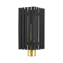 Livex 1 Light Black Outdoor Post Top Lantern Brass