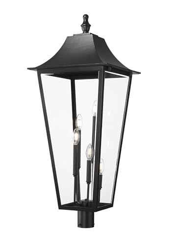 Z-Lite Gannon 5 Light Outdoor Post Mount Fixture Black