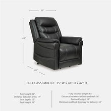 Signature Design by Ashley Oatman Power Lift Recliner, Carbon
