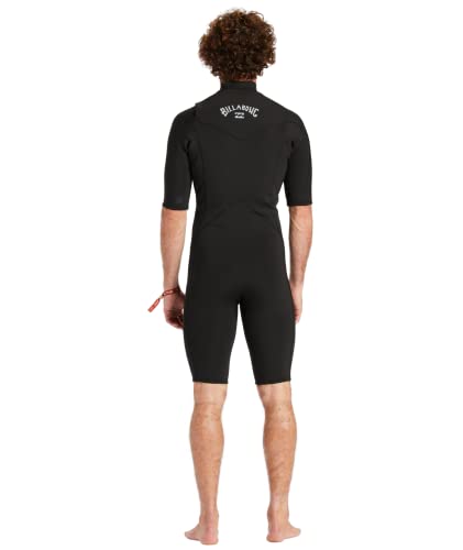 Billabong Mens 2/2mm Absolute Chest Zip Short Sleeve Springsuit Black
