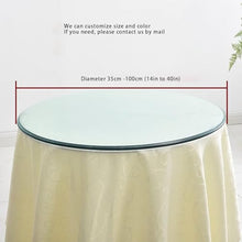 Pealihuy Transparent Black Brown, Outdoor Patio Round Glass Table Top 40cm 50cm 60cm 80cm Tempered Glass Table Top with Rounded Edge, for Kitchen Dining Tables Or Coffee Table(80cm(32 in))