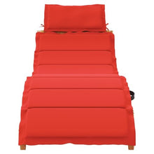 vidaXL Sun Loungers with Cushions 2 pcs Red Solid Wood Acacia