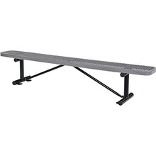 Global Industrial 96" L Expanded Metal Mesh Flat Bench Grey