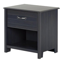 Home Square 2-Piece Full Mates Bed & Nightstand Set Blueberry