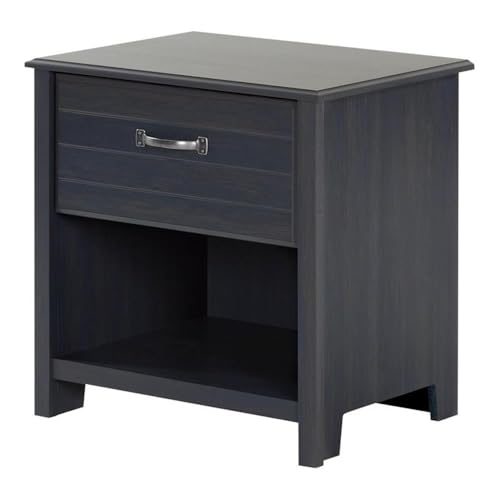 Home Square 2-Piece Full Mates Bed & Nightstand Set Blueberry