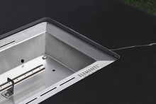 AMS Firepit | Black Varna Marble Porcelain Fire Table | Propane 60’’ L x 28’’ W x 17’' H
