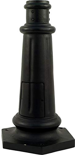 Dabmar Lighting BS350-B Surface Mounted Base for 3" O.D. Round Post, Black