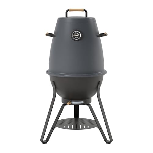 Kandu Outdoor Vertical Cooking Charcoal Oven Grill, Coal Grey