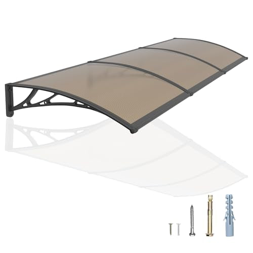 48x120in Window Door Awning One-Piece Seamless Overhang UV/Rainproof Canopy