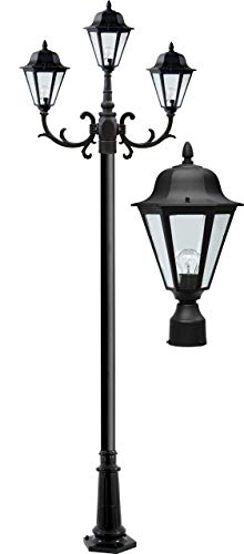 DABMAR LIGHTING Daniella Post Five Light Fixture Black