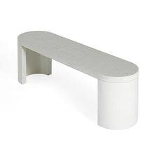 Christopher Knight Home Vex Set of 2 Concrete Outdoor Bench with Modern White Terrazzo Effect, Outdoor Dining Chairs, Oval Garden Bench with Pedestal Base, Extra Seating for Patio/Balcony, White