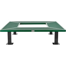 Global Industrial 6" Square Outdoor Tree Bench Expanded Metal Green