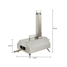 YIORYO Pizza Oven - 11 Inch Wood Pellet Outdoor Pizza Oven with Intergrated Thermometer, Pizza Oven Outdoor, Portable Stainless Steel Pizza Oven