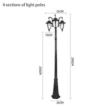 Post Lights Outdoor Lamp Post Lights Outdoor, Lamp Post Lights Outdoor, 320cm Outdoor Triple-Head Classic Lamp Post Light, Garden Pole Street Light,Thick Aluminum lamp Body, White Glass lampshade