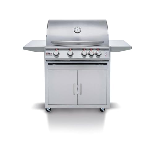 Blaze Premium LTE Marine Grade 32-Inch 4-Burner Propane Grill w/Rear Infrared Burner & Grill Lights