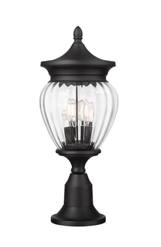 Z-Lite 5016PHMR-553PM Davina 3 Light 23" Tall Post Light - Black