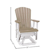 Outdoor Escape Brown Fan Back Swivel Glider, All-Weather HDPE, Heavy-Duty Patio Rocking Chair, Stays Beautiful for Years