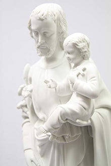 Vittoria Collection 32" Saint Joseph with Jesus Baby Holy Child Catholic Statue Sculpture Religious Indoor Outdoor Garden Made in Italy