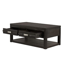 A and B Home AB-49955 25" H Rectangle Indoor Traditional Coffee Table, w/2 Large Drawers, Bottom Shelf, Natural Wood Finish, Brown